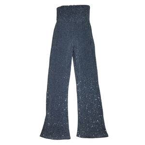 New without tags Wild Fable blue/gray sleeveless sequin jumpsuit, size medium